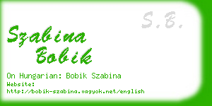 szabina bobik business card